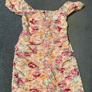 AE Floral Ruched Dress